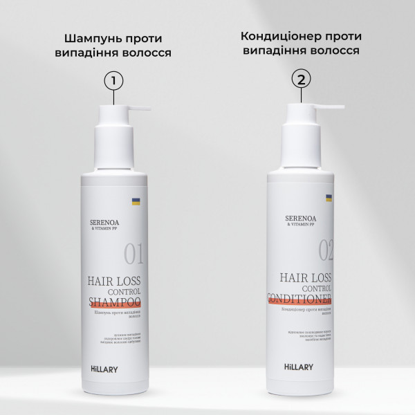 Шампунь + Кондиционер против выпадения волос Hillary Serenoa РР Hair Loss Control Shampoo