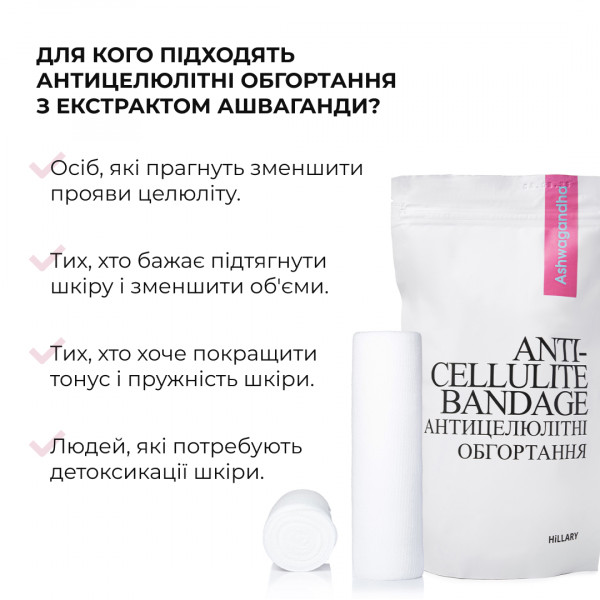 Набор разогревающих обертываний Hillary Heating Anti-Cellulite Wrap Set