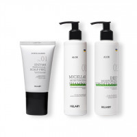 Энзимный пилинг для кожи головы + Набор для сухого типа волос Hillary Aloe Deep Moisturizing