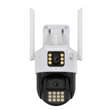 IP камера видеонаблюдения RIAS A23 (iCSee APP) Wi-Fi 2 объектива 3MP+3MP уличная с удаленным доступом