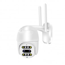 IP камера видеонаблюдения RIAS CF26-54SM Wi-Fi 2 объектива 3MP уличная с удаленным доступом White