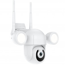 Поворотна вулична WiFi IP камера відеоспостереження USmart OPC-02w з прожектором та ІЧ підсвіткою 3 Мп PTZ підтримка Tuya