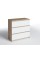 Комод з трьома ящиками Меблева Площа Дуб сонома + Білий (80х40х76 см)