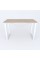 Письмовий стіл Ferrum-decor Драйв 750x1000x700 Білий метал ДСП Дуб Сонома 32 мм (DRA207)