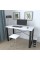 Письменный стол Ferrum-decor Драйв 750x1000x600 Черный металл ДСП Белый 32 мм (DRA127)