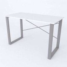 Письмовий стіл Ferrum-decor Драйв 750x1000x700 Сірий метал ДСП Білий 16 мм (DRA071)