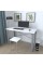 Письмовий стіл Ferrum-decor Драйв 750x1000x700 Сірий метал ДСП Білий 32 мм (DRA197)