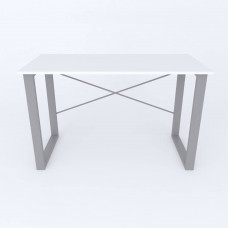 Письмовий стіл Ferrum-decor Драйв 750x1000x600 Сірий метал ДСП Білий 16 мм (DRA008)