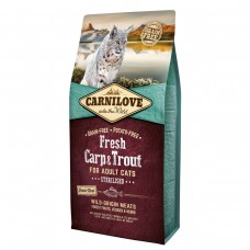 Корм для кішок стерилізованих Carnilove Fresh Carp Trout 6 кг з коропом та фореллю