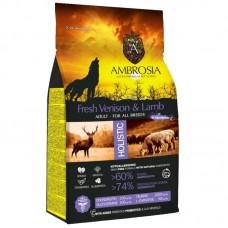 Сухий корм для дорослих собак усіх порід зі свіжою олениною та ягня AMBROSIA U/AVL14 14 кг
