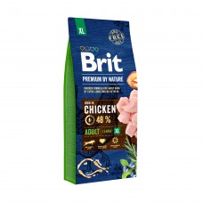 Сухой корм для взрослых собак гигантских пород Brit Premium Adult XL со вкусом курицы 15 кг (8595602526529)