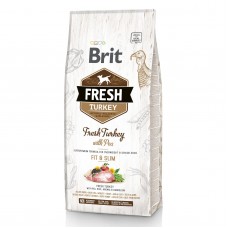 Сухой корм для взрослых и пожилых собак Brit Fresh Turkey Light Fit and Slim с индейкой и горошком 12 кг (8595602530793)