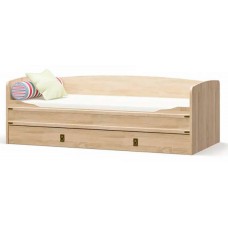 Ліжко з ящиком Меблі Сервіс Тапчан Валенсія ламелі односпальне 90х200 см Дуб самоа (psg_UK-6415014)