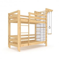 Двухъярусная деревянная спортивная кровать для подростка Sportbaby 190х80 см лак babyson 8