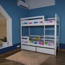 Двоярусне дерев'яне ліжко для підлітка з ящиками Sportbaby 190х80 см біле babyson 6