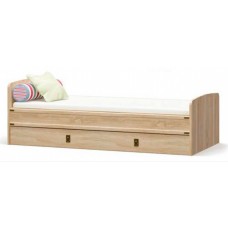 Ліжко з ящиком Меблі Сервіс Валенсія ламелі односпальне 90х200 см Дуб самоа (psg_UK-6415014)