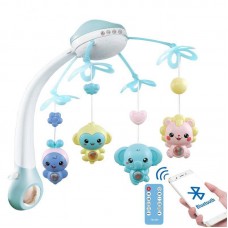 Дитячий мобіль для немовлят на ліжечко з проектором A1 Блакитний