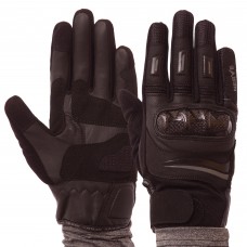 Мотоперчатки кожаные planeta-sport NERVE KQ1039_XL Черный