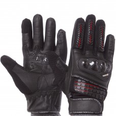 Мотоперчатки кожаные planeta-sport NERVE KQ1037_L Черный
