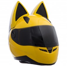 Мото Кото шлем с ушками женский SP-Sport MS-1650 L Желтый