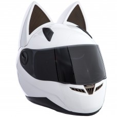 Мото Кото шлем с ушками женский SP-Sport MS-1650 L Белый