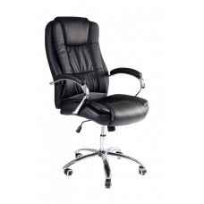 Офісне крісло керівника BNB Kali LuxDesign хром Anyfix Екошкіра Чорний