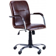 Офисное кресло руководителя Richman Самба Мадрас Dark Brown Хром М1 Tilt Коричневое