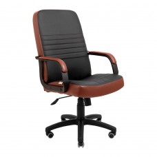 Офисное кресло руководителя Richman Prius Пластик Rich Zeus Delux M1 Tilt Черно-коричневый
