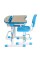Комплект парты и стула для школьника FunDesk Sorrico 705 x 545 x 540-760 мм Blue