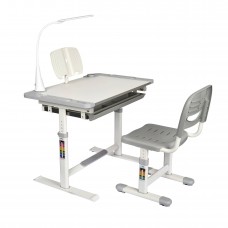 Комплект парта + стілець трансформери FunDesk Littonia 800x505x547-72 7 мм Grey