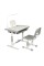 Комплект парта + стул трансформеры FunDesk Littonia 800x505x547-72 7 мм Grey