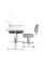 Комплект парта + стілець трансформери FunDesk Littonia 800x505x547-72 7 мм Grey