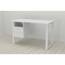 Письменный стол с ящиками Ferrum-decor Оскар 750x1200x700 металл Белый ДСП Белое 16 мм (OSK0050)