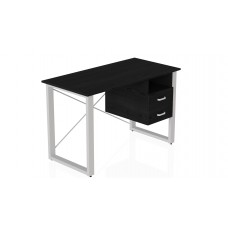 Письмовий стіл із ящиками Ferrum-decor Оскар 750x1200x700 метал Білий ДСП Сосна Кембра 16 мм (OSK0052)