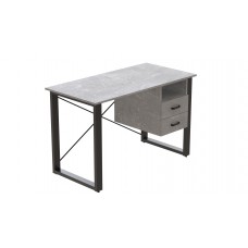 Письмовий стіл із ящиками Ferrum-decor Оскар 750x1200x600 метал Чорний ДСП Бетон 16 мм (OSK0007)