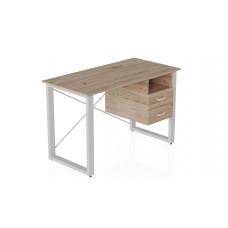 Письменный стол с ящиками Ferrum-decor Оскар 750x1200x600 металл Белый ДСП Дуб Сан-Марино 16 мм (OSK0009)