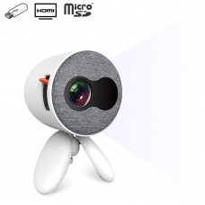 Міні відео-проектор світлодіодний з динаміком YG220 з регульованою підставкою триноги та підтримкою 1080P Білий