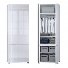 Шкаф для одежды "Портленд" DiPortes К-824-L Белый глянец (80/230/56) МДФ