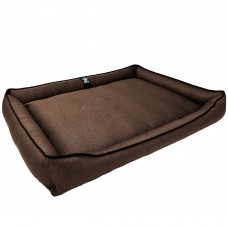Лежак ліжко для собак всіх порід EGO Bosyak Рогожка 2XL 115x95 Коричневий (спальне місце для великих собак)