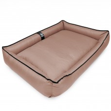 Лежак ліжко для собак всіх порід EGO Bosyak Waterproof XL 105х80 Кава з молоком (спальне місце для великих собак)