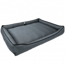 Лежак ліжко для собак всіх порід EGO Bosyak Рогожка 2XL 115x95 Сірий (спальне місце для великих собак)