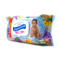 Влажные салфетки Superfresh с клапаном 120 шт.