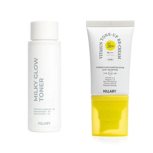 Набор для ровного тона и ежедневной защиты SPF30+ Nude HiLLARY Set for Even Skin Tone Daily SPF30+ Protection