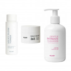 Набор для увлажнения, очистки и осветления кожи Hillary Daily Hydration, Cleanse Glow Set