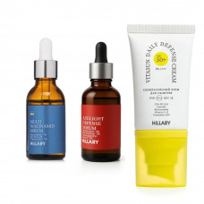 Набор сывороток и солнцезащитного крема для лица Hillary Face Care Set