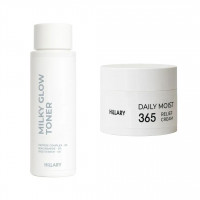 Набір для глибокого зволоження та вирівнювання тону Hillary 365 Hydration & Glow Set