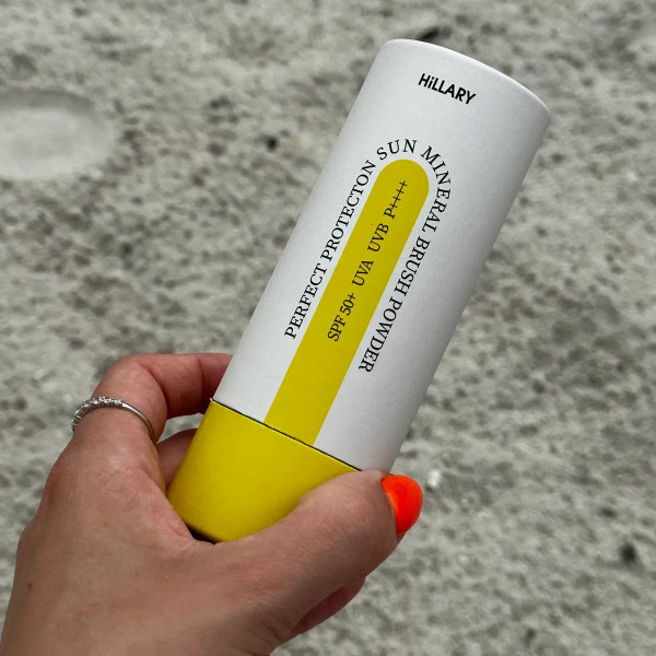 Солнцезащитная минеральная бежевая пудра с SPF 50 + Солнцезащитный крем для лица SPF 50+