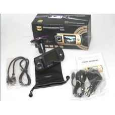 Автомобільний відеореєстратор Full HD DVR R280 із вбудованим РК-дисплеєм та поворотною камерою Silver