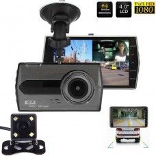 Автомобільний відеореєстратор з двома камерами AIRVIDEO VDR SD450 FullHd 1080P