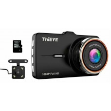 Автомобильный видеорегистратор ThiEYE Carbox 5R 1080p Full HD с камерой заднего вида и картой памяти на 32 GB Черный